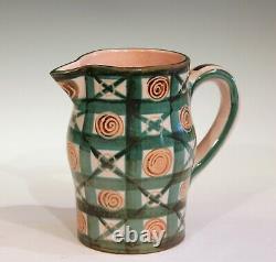 Robert Picault French Studio Pottery Vintage Geometric Pitcher Vase