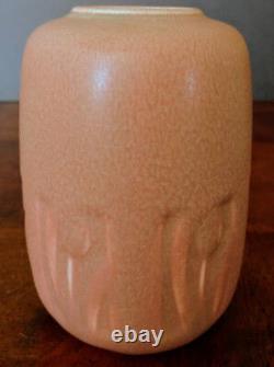 Rookwood Pottery 1928 Dusty Rose over Tulip Green Vase # 1907 Perfect