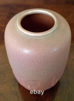 Rookwood Pottery 1928 Dusty Rose over Tulip Green Vase # 1907 Perfect