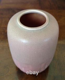 Rookwood Pottery 1928 Dusty Rose over Tulip Green Vase # 1907 Perfect