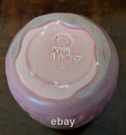 Rookwood Pottery 1928 Dusty Rose over Tulip Green Vase # 1907 Perfect