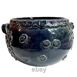 Rosenthal Studio Line Bjorn Wiinblad Cobalt Blue Pottery Bowl Vase Vtg Germany