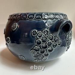 Rosenthal Studio Line Bjorn Wiinblad Cobalt Blue Pottery Bowl Vase Vtg Germany