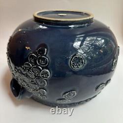 Rosenthal Studio Line Bjorn Wiinblad Cobalt Blue Pottery Bowl Vase Vtg Germany