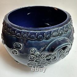 Rosenthal Studio Line Bjorn Wiinblad Cobalt Blue Pottery Bowl Vase Vtg Germany