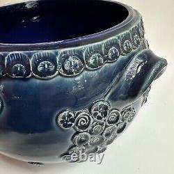 Rosenthal Studio Line Bjorn Wiinblad Cobalt Blue Pottery Bowl Vase Vtg Germany