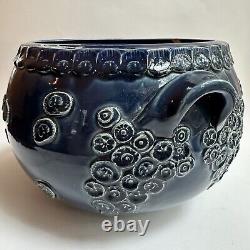 Rosenthal Studio Line Bjorn Wiinblad Cobalt Blue Pottery Bowl Vase Vtg Germany