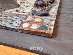 Roz Lowe Studio British Art Pottery Fish Wall Relief Plaque Sculpture Vtg UK Mcm