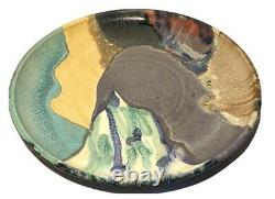 Ruth Stein California Huge Vintage Studio Art Pottery Abstract Modernist Plate