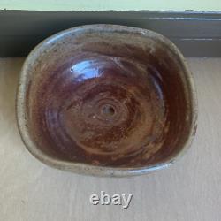 SIGNED DECKER Vintage Handmade Studio Art Pottery Bowl