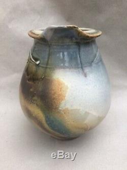 STEVEN HILL Large Vintage MELON Stoneware Pitcher Studio Potter