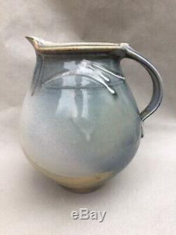 STEVEN HILL Large Vintage MELON Stoneware Pitcher Studio Potter