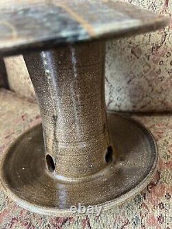 STUDIO ART POTTERY Bird Feeder 8w7.5 Tall Vintage Unused Condition Beautiful