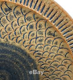 Sasha Makovkin Fish / Serpent Scales 11 Plate Vintage California Studio Pottery