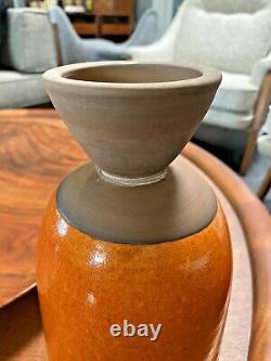 Scandinavian Vtg Mid Century Danish Modern Studio Pottery Vase Denmark Sweden