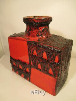 Scheurich West Germany Lava Keramik Vase 70er Jahre Vintage Studio Pottery Roth