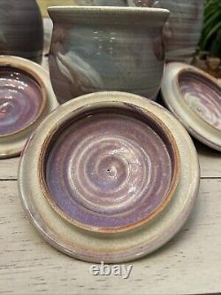 Set 3 Vintage Studio Pottery Canisters Gary Timinsky California Pastels Perfect