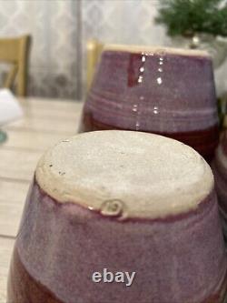 Set 3 Vintage Studio Pottery Canisters Gary Timinsky California Pastels Perfect