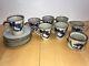 Set 6 Vtg Handmade Ceramic Japanese Stoneware Studio Pottery Coffee Mugs Cups