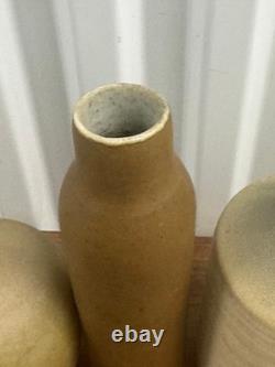 Set Of 3 Vintage Mid Century Studio Art Pottery Vases