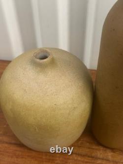 Set Of 3 Vintage Mid Century Studio Art Pottery Vases