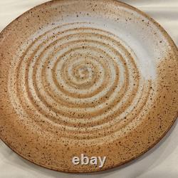 Set Of 4 Deep South Pottery Company 10.5 Dinner Plates Vintage Handmade