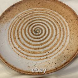 Set Of 4 Deep South Pottery Company 10.5 Dinner Plates Vintage Handmade