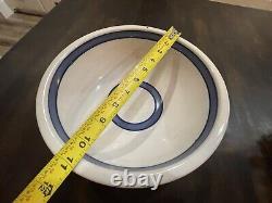 Set of 2 Robert Farmer Studio Pottery Large Serving Bowls Signed 10 And 11 134