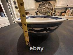 Set of 2 Robert Farmer Studio Pottery Large Serving Bowls Signed 10 And 11 134