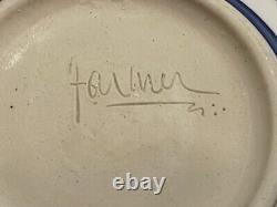 Set of 2 Robert Farmer Studio Pottery Large Serving Bowls Signed 10 And 11 134