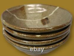 Set of 4 Craig Easter Stoneware 5 3/4 Cereal/Soup Bowls Vintage Studio Pottery