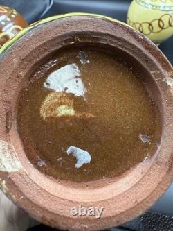 Set of 4 Studio Art Pottery Vases with Lids Wheel-Thrown Handcrafted