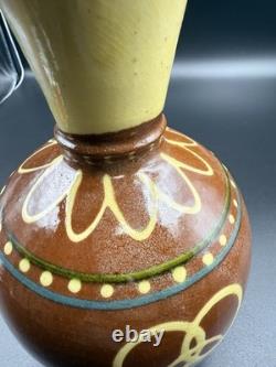 Set of 4 Studio Art Pottery Vases with Lids Wheel-Thrown Handcrafted