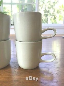 Set of 4 Vintage Heath Ceramics Pottery Studio Mugs Coupe Line Cups Rare Glazes