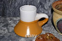 Set of 5 Vintage Australian Studio Pottery Signed Berry 1960s MCM Stoneware