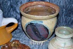 Set of 5 Vintage Australian Studio Pottery Signed Berry 1960s MCM Stoneware
