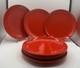 Set of 6 Baldelli Italy 10.75Red Dinner Plates MidCentury Modern Studio Pottery