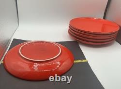 Set of 6 Baldelli Italy 10.75Red Dinner Plates MidCentury Modern Studio Pottery Set of 6 Baldelli Italy 10.75Red Dinner Plates MidCentury Modern Studio Pottery