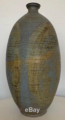 Sharp Vintage 60s 70s Ribbed Studio Pottery Vase Vessel Mid Century Modern Deyoe