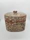 Shino Glaze Lidded Jar, Thumbprint, Signed, Art Pottery, Stunning Design