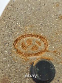 Shino Glaze Lidded Jar, Thumbprint, Signed, Art Pottery, Stunning Design