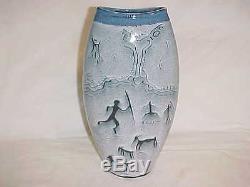 Signed Crutchfield Modern Vintage Studio Art Pottery Vase American Ceramics 12