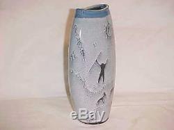 Signed Crutchfield Modern Vintage Studio Art Pottery Vase American Ceramics 12