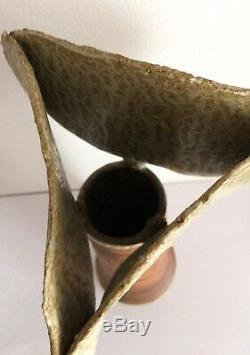 Signed Large Abstract Unusual Vintage Studio Pottery vase 42cm