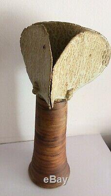 Signed Large Abstract Unusual Vintage Studio Pottery vase 42cm