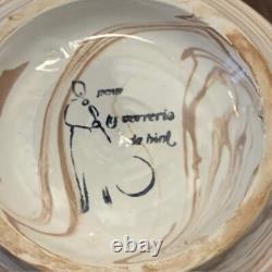 Signed Studio Art Pottery Mugs Ceramic Hand Thrown Boho Swirl Tall Set 4 Vintage