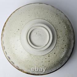 Signed Studio Pottery Farmhouse Speckled Rustic Brown Drip Glaze Bowl Set of 9