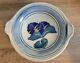 Signed Vintage STEVEN HILL Floral Bowl Studio Art Stoneware Pottery Kansas City