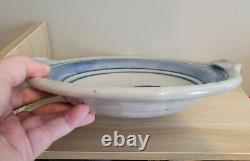 Signed Vintage STEVEN HILL Floral Bowl Studio Art Stoneware Pottery Kansas City