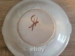 Signed Vintage STEVEN HILL Floral Bowl Studio Art Stoneware Pottery Kansas City